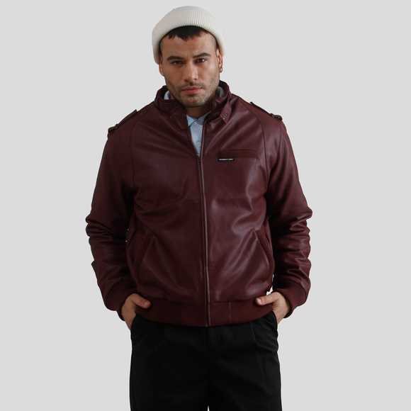 Men's Faux Leather Iconic Racer Jacket - Picture 2 of 5